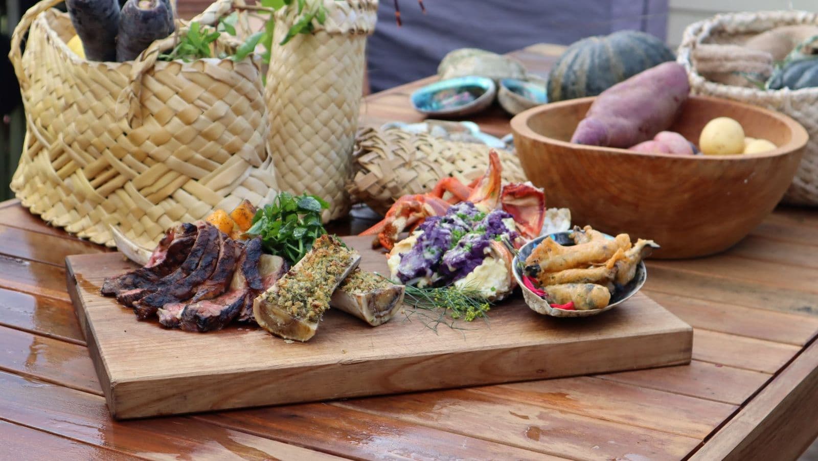 Traditional Maori feast